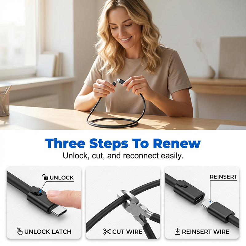 Cut & Fix USB-C Fast Charging Cable
