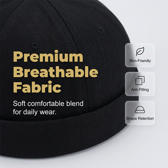 🧢 30% OFF NOW! 🍂 Unisex Vintage Style Brimless Docker Cap – Breathable Cotton, Adjustable Fit & Timeless Look for Daily Wear 💼