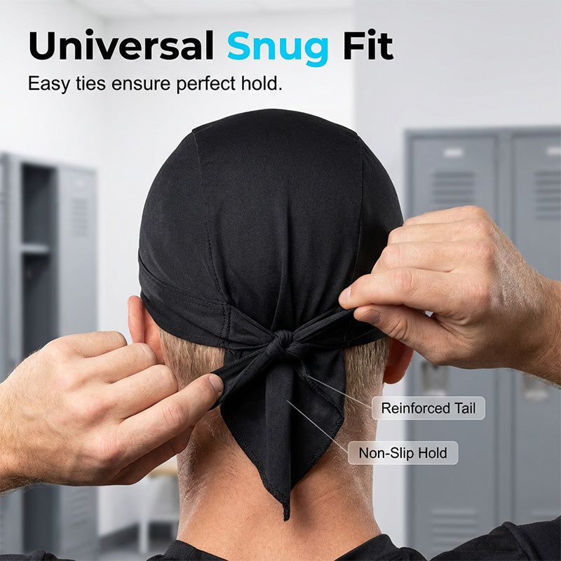 Paisley Cooling Headscarf Cap Set, Motorcycle Pirate Head Wrap Safety Helmet Liner, Elastic Fit Hand Washable Multifunctional Outdoor Headwear for Athletes & Outdoor Enthusiasts