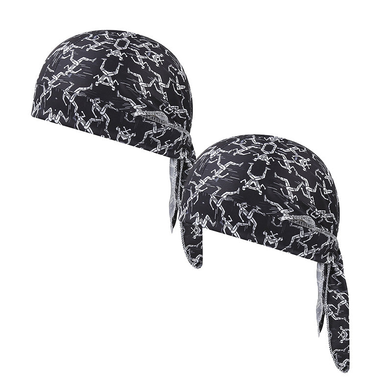 Paisley Cooling Headscarf Cap Set, Motorcycle Pirate Head Wrap Safety Helmet Liner, Elastic Fit Hand Washable Multifunctional Outdoor Headwear for Athletes & Outdoor Enthusiasts