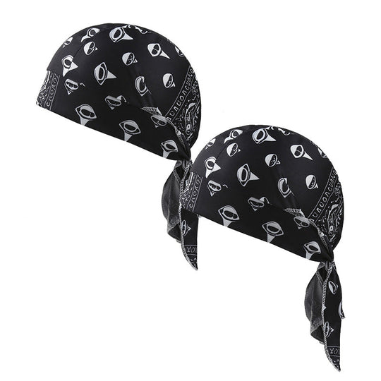 Paisley Cooling Headscarf Cap Set, Motorcycle Pirate Head Wrap Safety Helmet Liner, Elastic Fit Hand Washable Multifunctional Outdoor Headwear for Athletes & Outdoor Enthusiasts
