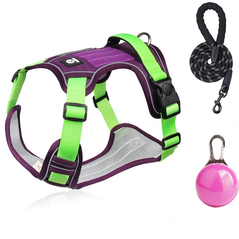🐶 50% OFF NOW! 🛡️ No Pull Dog Harness with Leash & LED Collar – Secure & Comfortable ✨