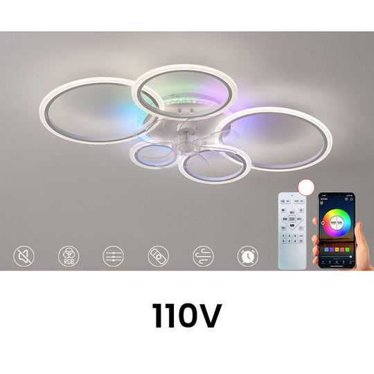 RGB Ceiling Fan with Lights & Remote