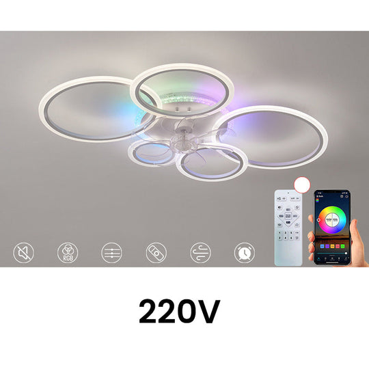 RGB Ceiling Fan with Lights & Remote