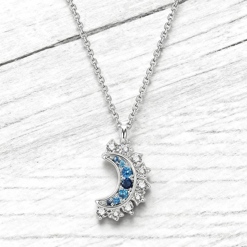 📢📢30% OFF !! ⏰Sun and Moon Pendant Necklace with Rhinestones
