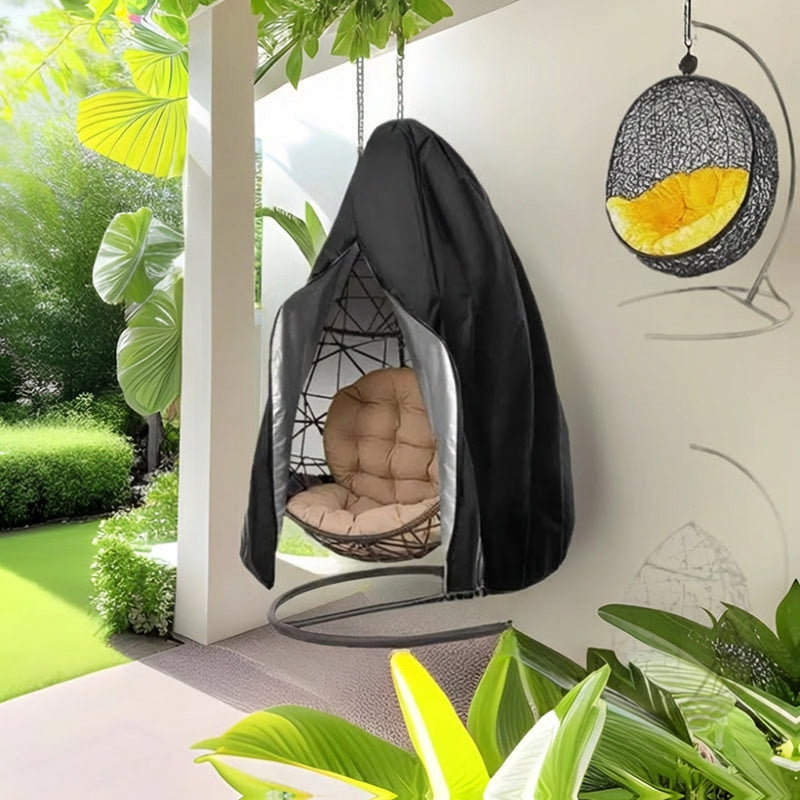 🪑Heavy‑Duty Waterproof Hanging Egg Chair Cover – UV resistant, durable Oxford cloth, easy zipper. Protects year‑round.