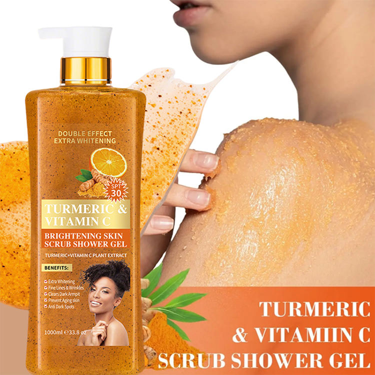 🔥2026 HOT SOLD ＆50％ Off!🔥🛁Turmeric & Vitamin C Brightening Scrub Shower Gel 💖Extra-Large Capacity！