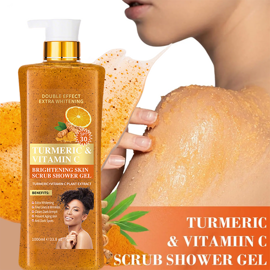 🔥2026 HOT SOLD ＆50％ Off!🔥🛁Turmeric & Vitamin C Brightening Scrub Shower Gel 💖Extra-Large Capacity！