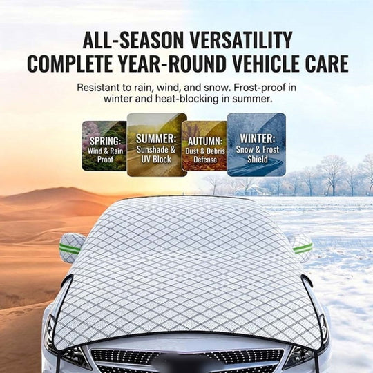 🎁2026 New Arrivals 50% OFF💥Car Windshield Snow Cover – All‑season, multi‑layer. Covers hood, glass & side windows. Strong straps, no slipping! 🚙💨