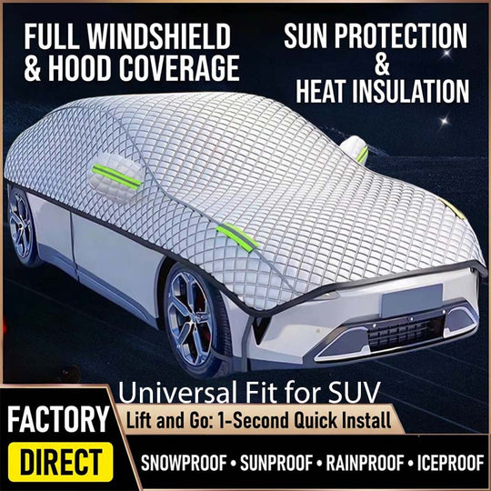 🎁2026 New Arrivals 50% OFF💥Car Windshield Snow Cover – All‑season, multi‑layer. Covers hood, glass & side windows. Strong straps, no slipping! 🚙💨