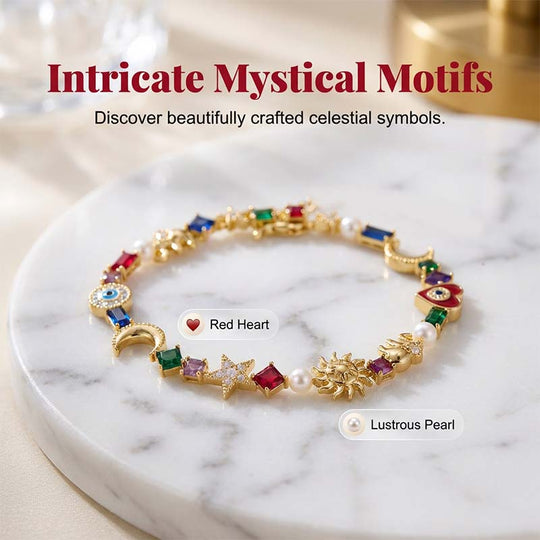 💐 Last Day Special Price £8.99 ! 🔥Buy 2 Get 1 Free💫Whimsical Celestial Charm Bracelet✨(Free Storage Box)
