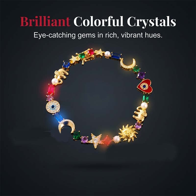 💐 Last Day Special Price £8.99 ! 🔥Buy 2 Get 1 Free💫Whimsical Celestial Charm Bracelet✨(Free Storage Box)