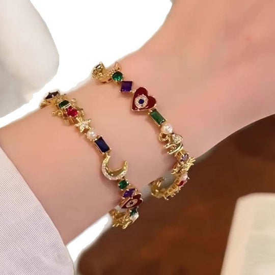 💐 Last Day Special Price £8.99 ! 🔥Buy 2 Get 1 Free💫Whimsical Celestial Charm Bracelet✨(Free Storage Box)
