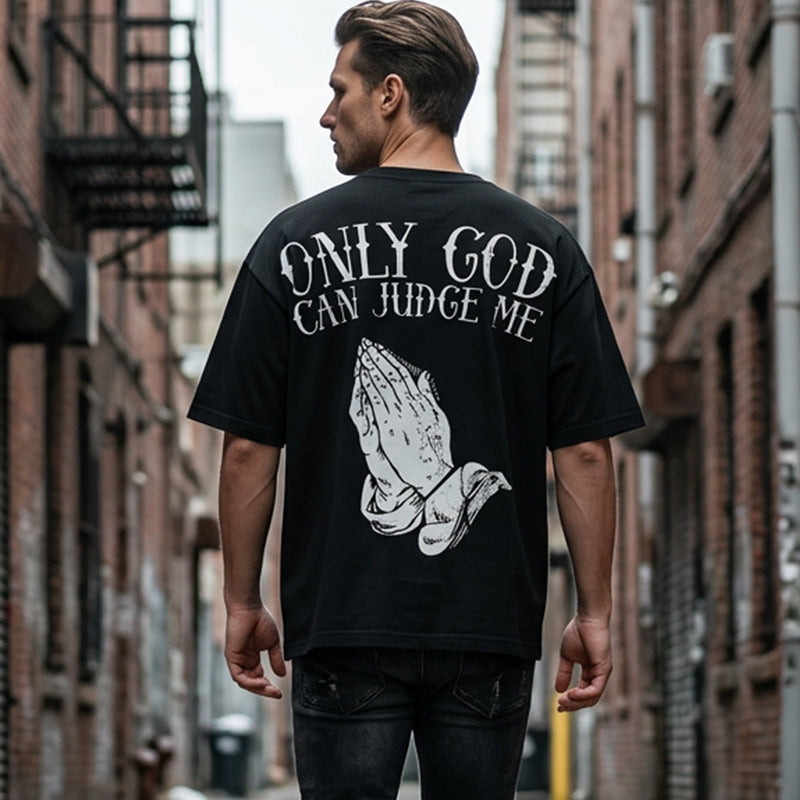 👕30% OFF!🙏Men's Praying Hands Graphic Tee – Cotton, Casual, Symbolic, Versatile ✨