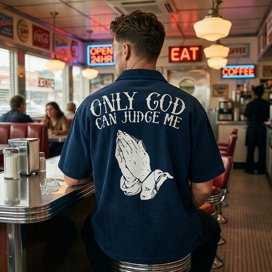 👕30% OFF!🙏Men's Praying Hands Graphic Tee – Cotton, Casual, Symbolic, Versatile ✨