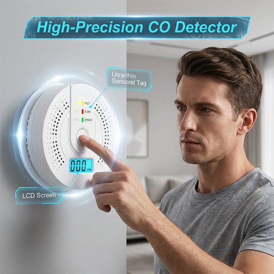 High-Sensitivity CO Alarm with LCD Screen