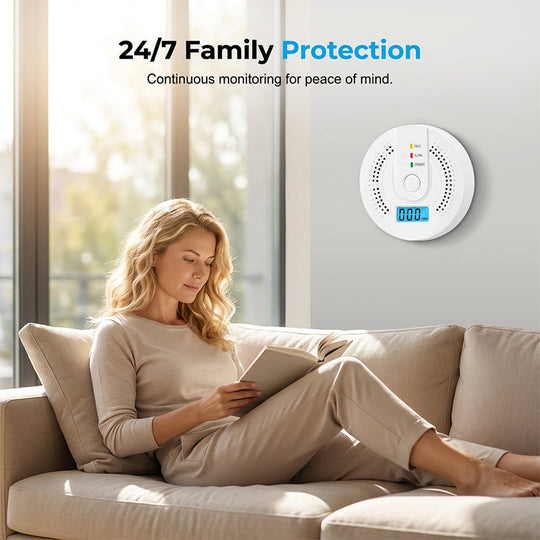 High-Sensitivity CO Alarm with LCD Screen