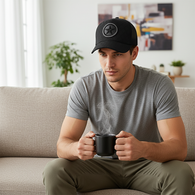 🧢 LIMITED-TIME 30% OFF! ⭐ Trucker Cap – Five-Pointed Star, Mesh Back, Adjustable, Cotton Blend ✨