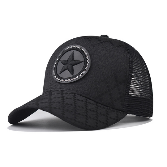 🧢 LIMITED-TIME 30% OFF! ⭐ Trucker Cap – Five-Pointed Star, Mesh Back, Adjustable, Cotton Blend ✨