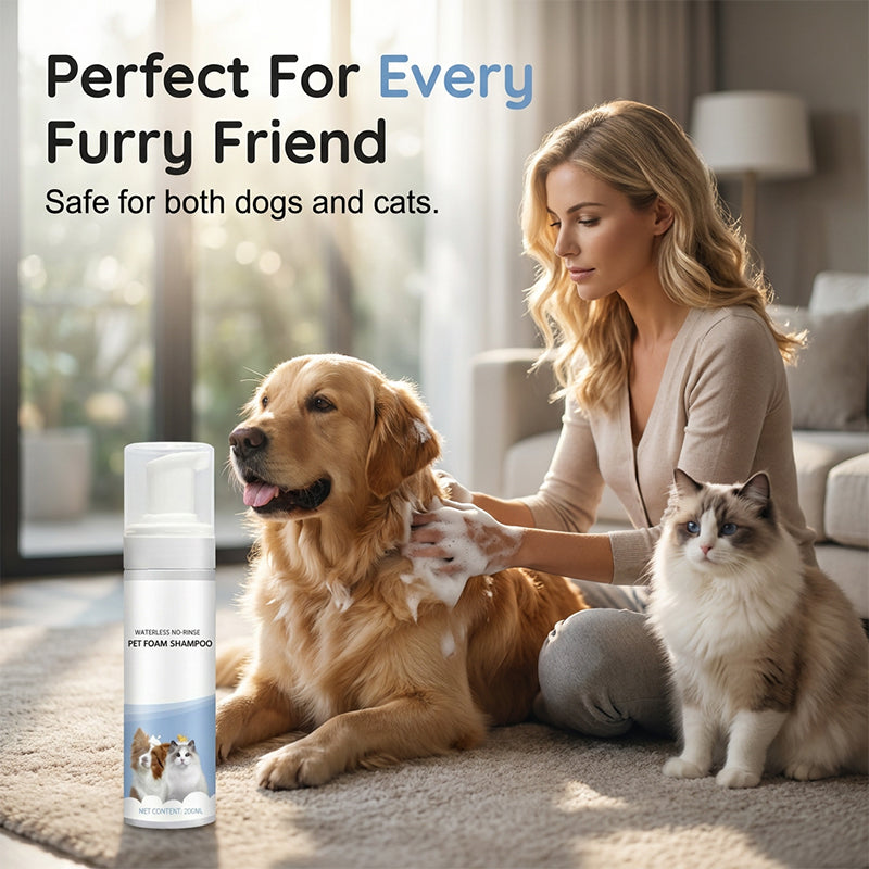 Waterless No-Rinse Pet Foam Shampoo