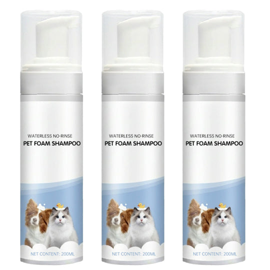 Waterless No-Rinse Pet Foam Shampoo