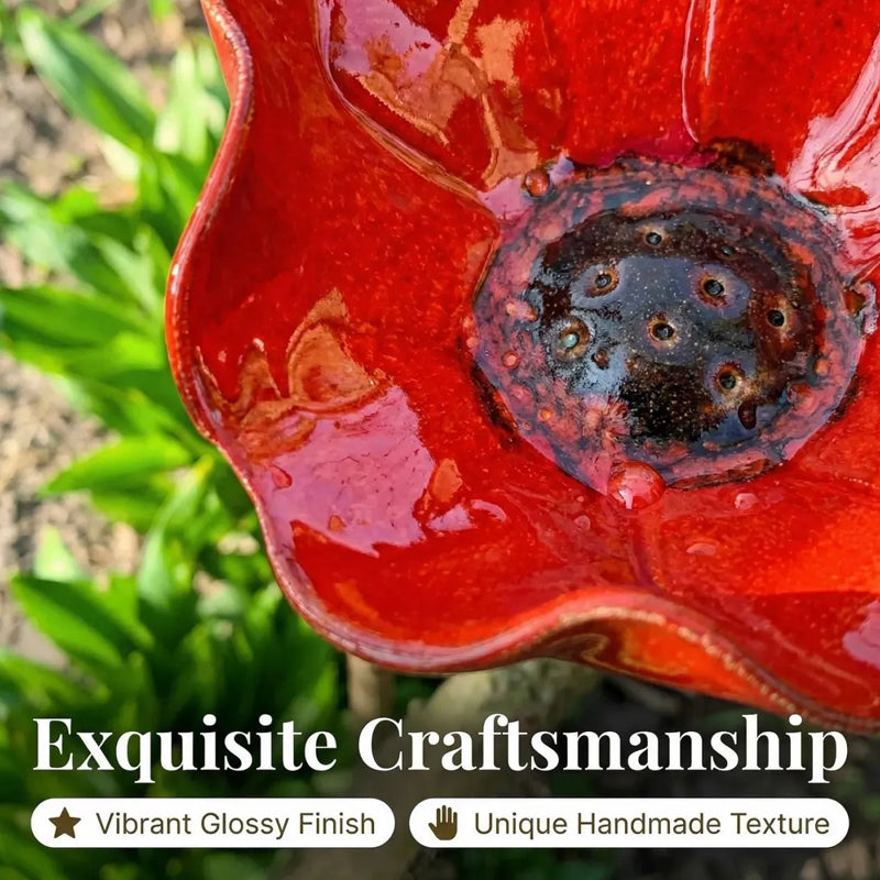 🔥Hot Sale-50% Off🌺Handmade Metal Flower Garden Stake🐦