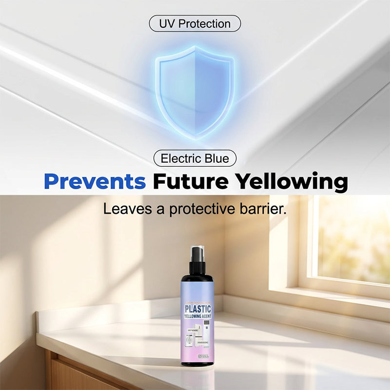 🧴 Multi‑Purpose Plastic Yellowing Remover Spray – From Yellowed to Bright White in Seconds! ✨💪 No scrubbing, no replacing – just spray, wait, and restore. 🛠️🟡