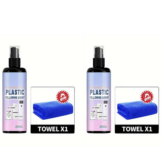 🧴 Multi‑Purpose Plastic Yellowing Remover Spray – From Yellowed to Bright White in Seconds! ✨💪 No scrubbing, no replacing – just spray, wait, and restore. 🛠️🟡