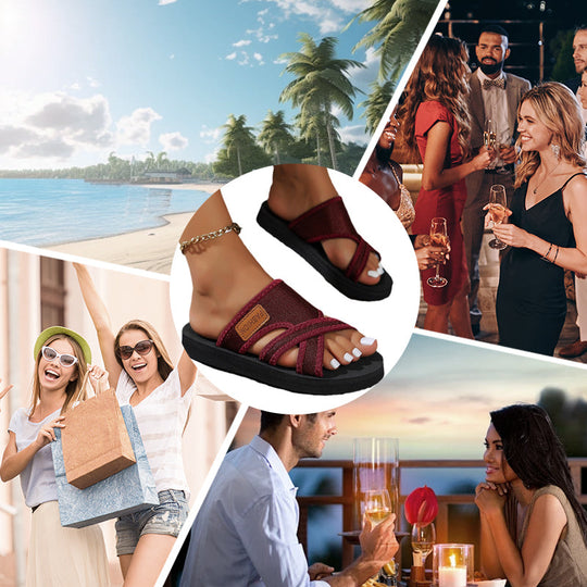 🎁 50% OFF NOW! 💥 Women's Stylish Crossband Slide Sandals – 2026 New Arrivals – Comfortable, lightweight & perfect for summer days, beach or casual wear ☀️