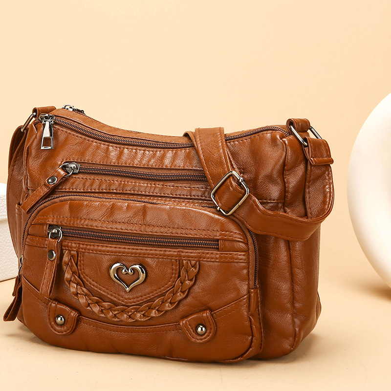 💐50% OFF! 🔥🎁Women's Soft PU Crossbody Bag – Multiple Pockets for Perfect Organization 👜🔑【Limited Offer】