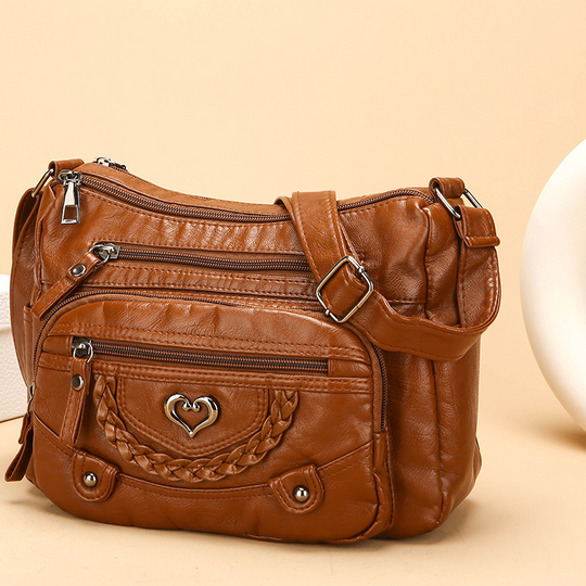 💐50% OFF! 🔥🎁Women's Soft PU Crossbody Bag – Multiple Pockets for Perfect Organization 👜🔑【Limited Offer】