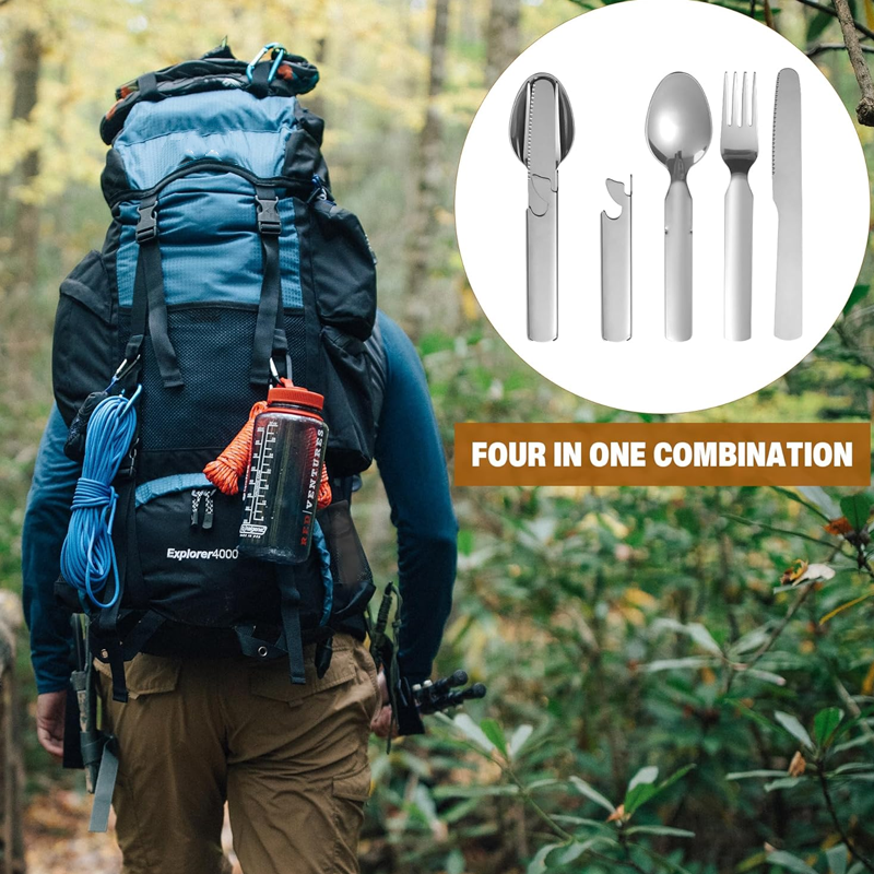 🎁2026 New Arrivals 64% OFF💥4-in-1 Stainless Steel Portable Cutlery Set
