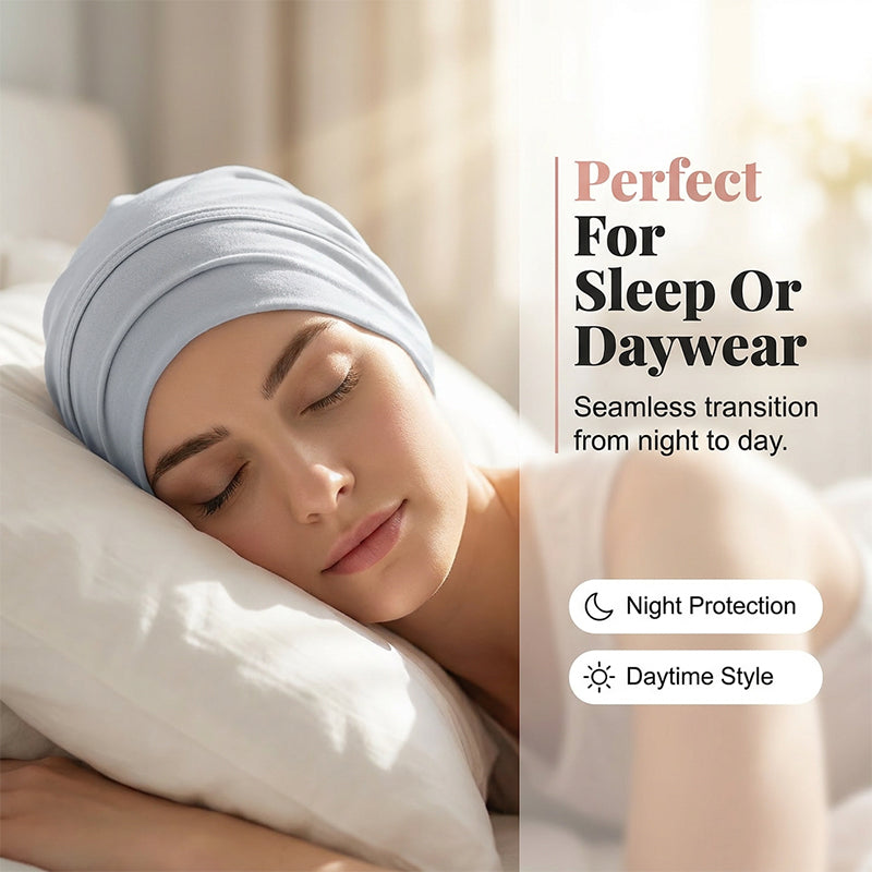 👒 LAST DAY SALE 50% OFF!!🌸 Soft Stretch Turban Cap – Milk Silk Fabric & Anti-Slip Fit – Hair Volume Concealer – Multi-Use Under Scarf 🧣