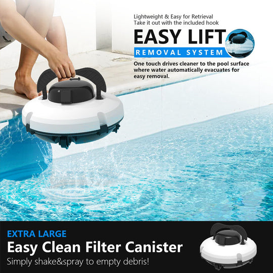 🤖 Hot Sale ＆ 75％ Off 🔥 Cordless Pool Cleaning Robot – Smart navigation, powerful suction & one‑touch start. Easy‑empty filter basket. Your sparkling pool awaits! ✨🏊