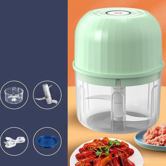 Wireless Efficient Electric Mini Food Chopper🧑‍🍳– Robust Motor, Smart Design & Stainless Steel Blades⏱️🔪
