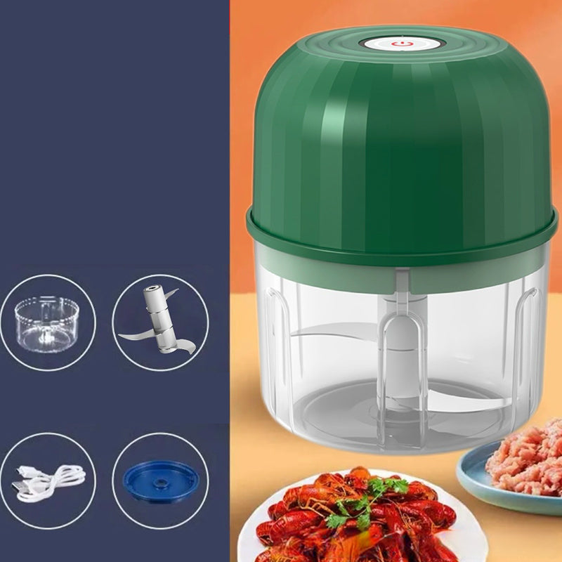 Wireless Efficient Electric Mini Food Chopper🧑‍🍳– Robust Motor, Smart Design & Stainless Steel Blades⏱️🔪
