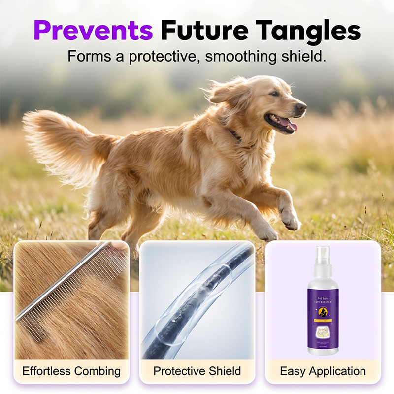 🥳2026 HOT SALE🥳💞50K+ SOLD!🐕💨 30% OFF! Pet Detangling Spray – Smooths knots instantly, plant-based & lick‑safe. Leave‑in, no rinse. Gentle lavender scent. ✨🐈