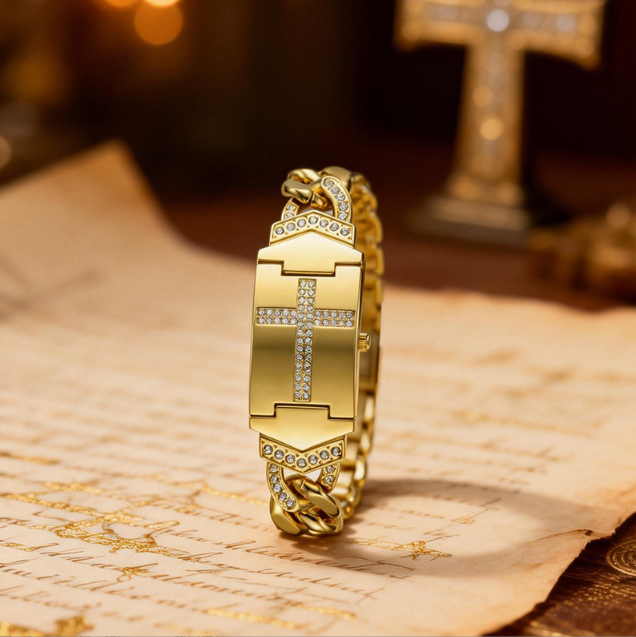 🥳2026 HOT SALE🥳💞50K+ SOLD!💎⌚ 50% OFF! Sparkling Crystal Cross Watch – Geometric rectangular dial, premium metal strap. Elegant & timeless. ✨🕊️