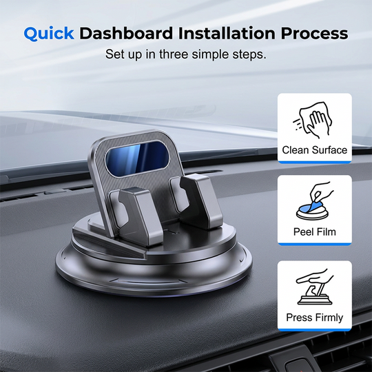 🚗 50% OFF NOW!📱 Rotating Dashboard Car Phone Holder – 360° Adjustable & Anti-Slip – Hands-Free Phone Mount 🛡️