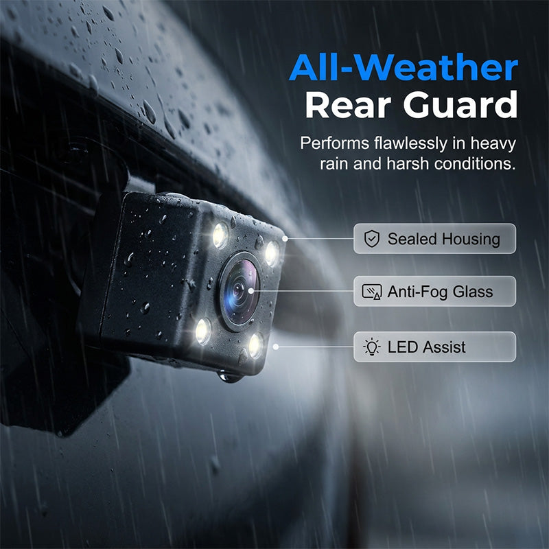 3-Channel 1080p Dash Cam with Wi-Fi