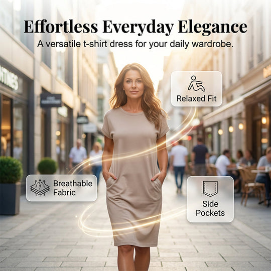 🌺Summer Hot Sale 50% OFF💐Women's Casual Short Sleeve T-Shirt Dress