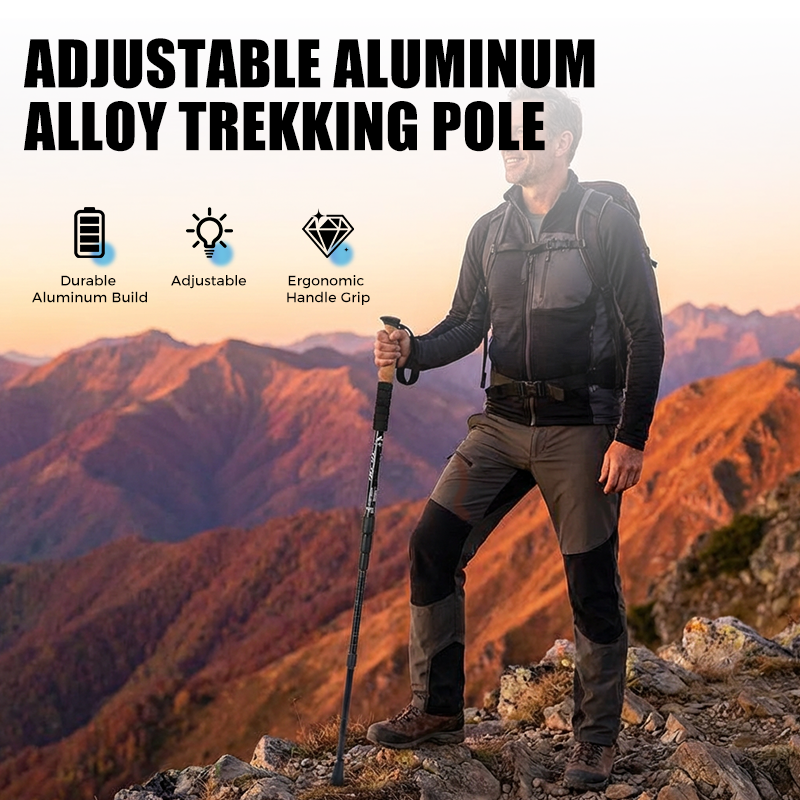 ⛰️ Last Day Special Price £18.99 ! ✨ Adjustable Aluminum Alloy Trekking Pole – Durable, Shock-Absorbing, Lightweight 🌲