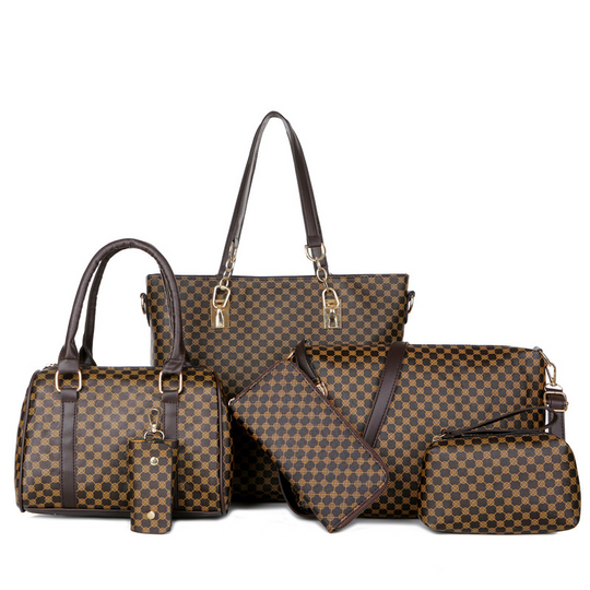 🔥50% OFF👜 6-Piece Bag Set | ✨ Premium PU Leather · Classic, Durable, and Easy to Clean🎒
