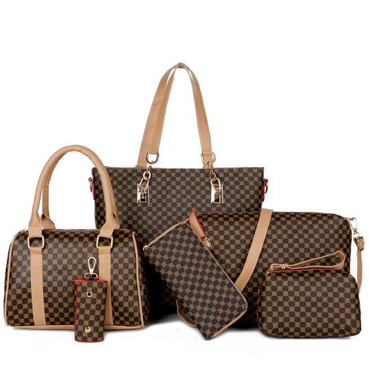 🔥50% OFF👜 6-Piece Bag Set | ✨ Premium PU Leather · Classic, Durable, and Easy to Clean🎒