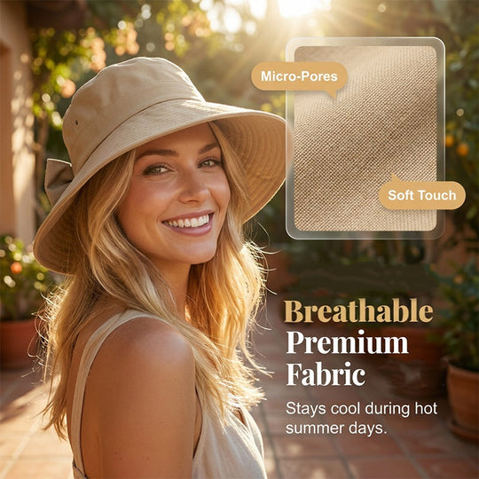 🥳SUMMER HOT SALE🥳💞50K+ SOLD!💥30% OFF! 🔥 Women's Bowknot Wide Brim Sun Hat ☀️ UV Protection Summer Beach Hat 🌴