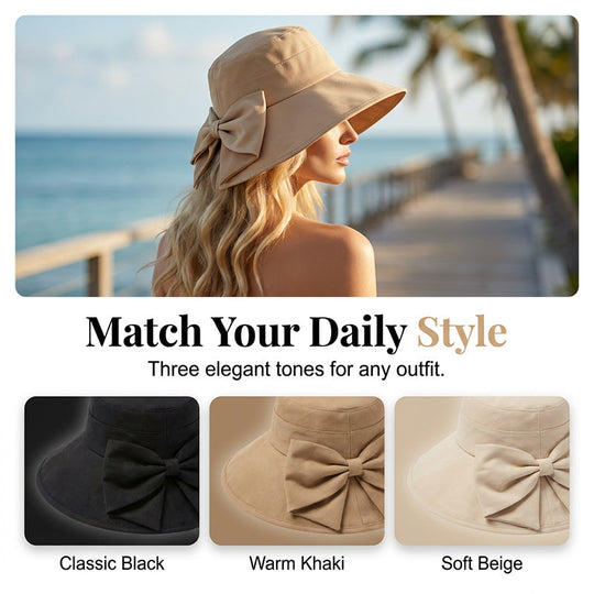 🥳SUMMER HOT SALE🥳💞50K+ SOLD!💥30% OFF! 🔥 Women's Bowknot Wide Brim Sun Hat ☀️ UV Protection Summer Beach Hat 🌴