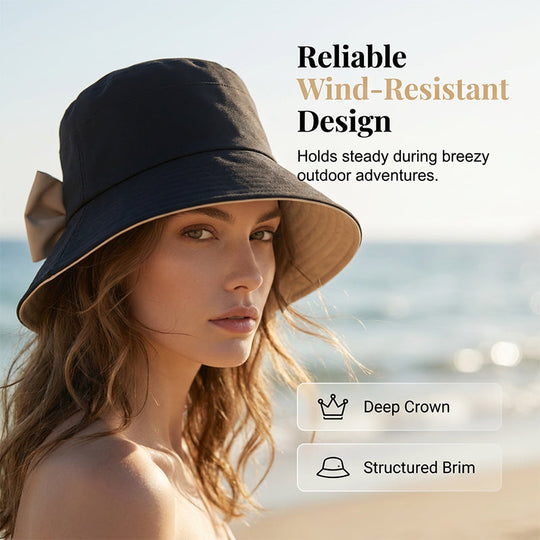 🥳SUMMER HOT SALE🥳💞50K+ SOLD!💥30% OFF! 🔥 Women's Bowknot Wide Brim Sun Hat ☀️ UV Protection Summer Beach Hat 🌴