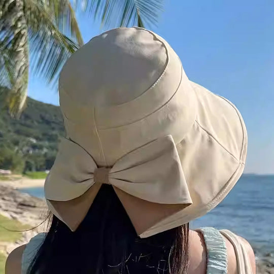 🥳SUMMER HOT SALE🥳💞50K+ SOLD!💥30% OFF! 🔥 Women's Bowknot Wide Brim Sun Hat ☀️ UV Protection Summer Beach Hat 🌴
