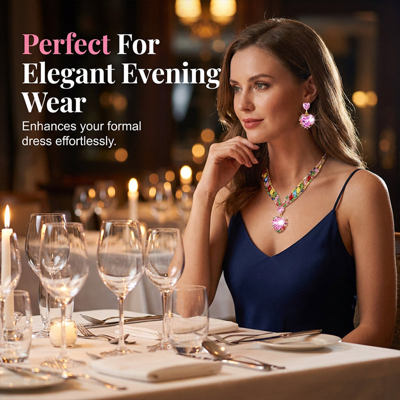 🥳2026 HOT SALE🥳💞50K+ SOLD!💎👑 50% OFF! Sparkling Heart Jewelry Set – Necklace & earrings, lightweight & elegant. A timeless gift for her. 💖🎁