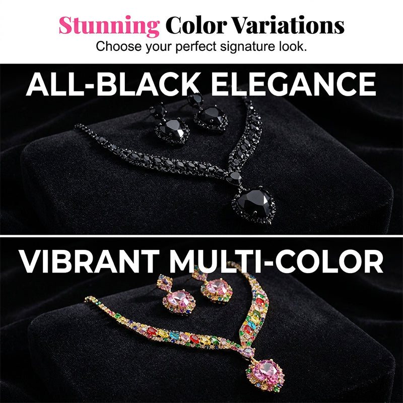 🥳2026 HOT SALE🥳💞50K+ SOLD!💎👑 50% OFF! Sparkling Heart Jewelry Set – Necklace & earrings, lightweight & elegant. A timeless gift for her. 💖🎁